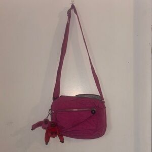 Kipling Pink Crossbody Bag with Adjustable Strap